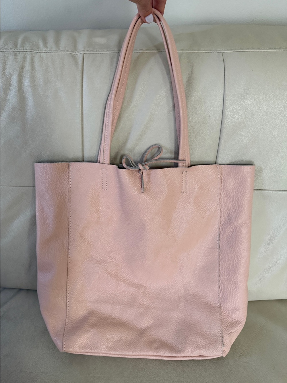 Women’s Pink Leather Tote Bag - Classic Everyday Carry
